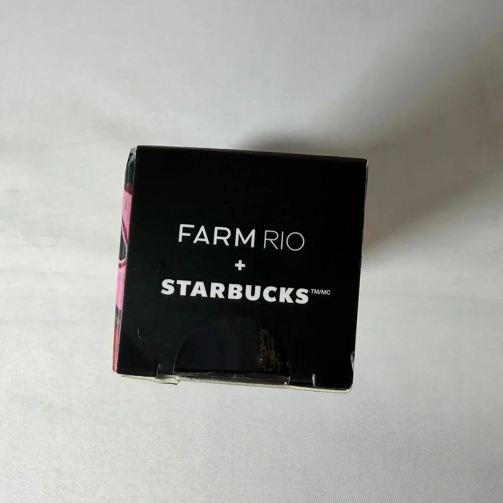 Farm Rio x Starbucks Cold Cup Keychain Tropical Floral‎ Print New 011167125